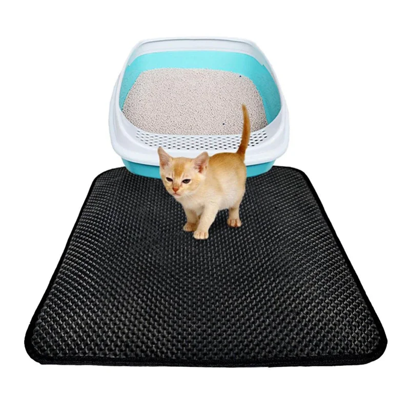 

Double Layer Waterproof Pet Cat Litter Mat Litter Cat Bed Pads Trapping Pets Litter Box Mat For Cats House Clean mat Pet Supply