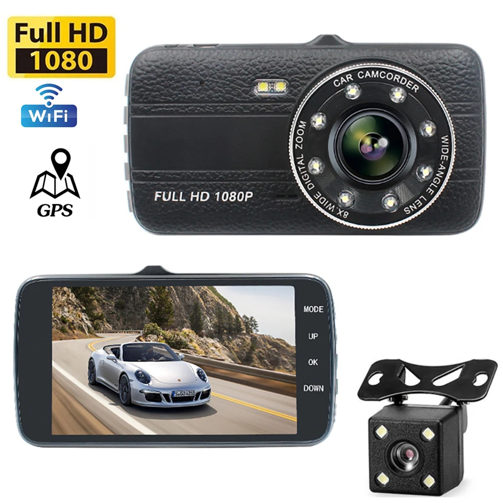 

Видеорегистратор автомобильный Full HD 1080P с поддержкой Wi-Fi и GPS-трекером