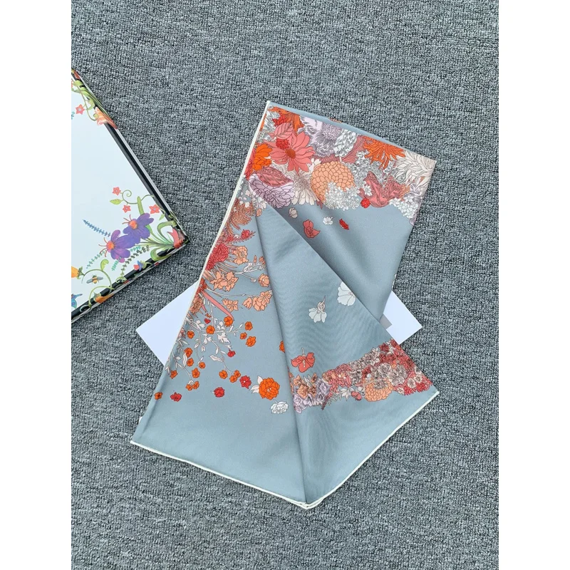 Женский шелковый шарф с лошадными мотивами 100 фирменные вещи бандана женская