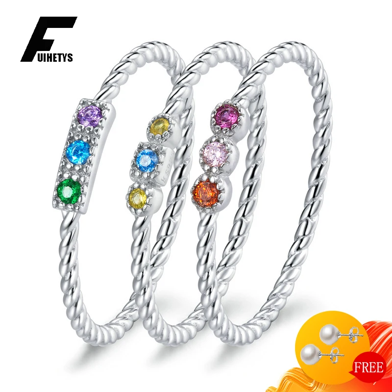 

Trendy Women Ring s925 Silver Jewelry with Zircon Gemstone Finger Rings for Wedding Promise Party Gift Accessories Wholesale