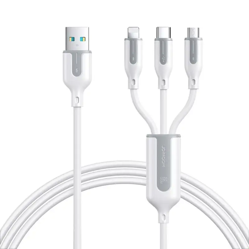 

66W 6A 3 in 1 Fast Charge Type C Cable Micro USB Cable for iPhone Huawei Xiaomi Redmi Realme Mobile Phone Accessories Charger