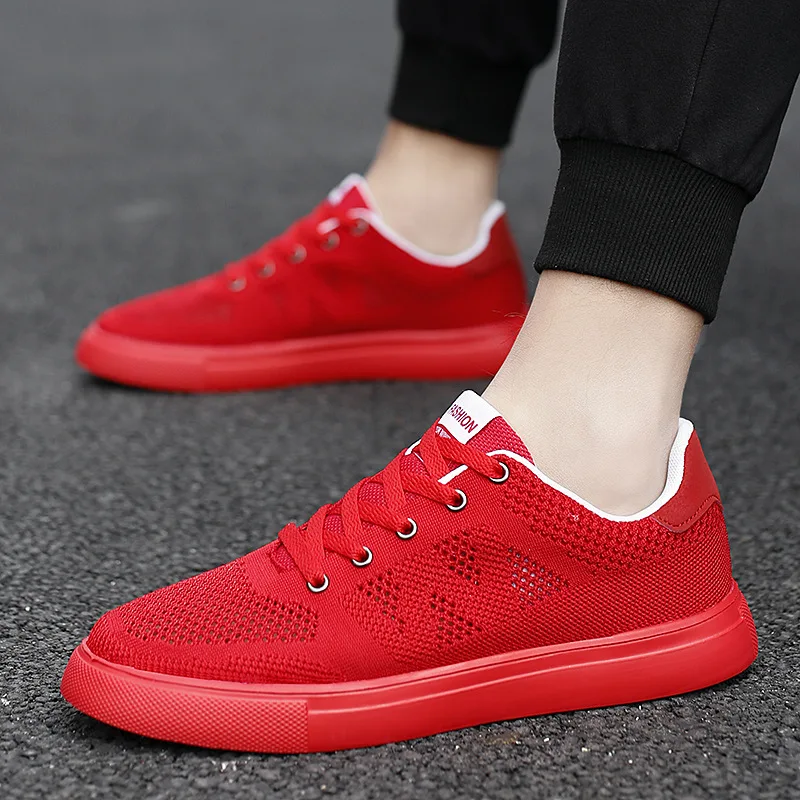 2022 Summer New Hollowed-Out Sports Shoes Dance Large 44 Net Red Couple's Small Red Shoes Running Training Shoes