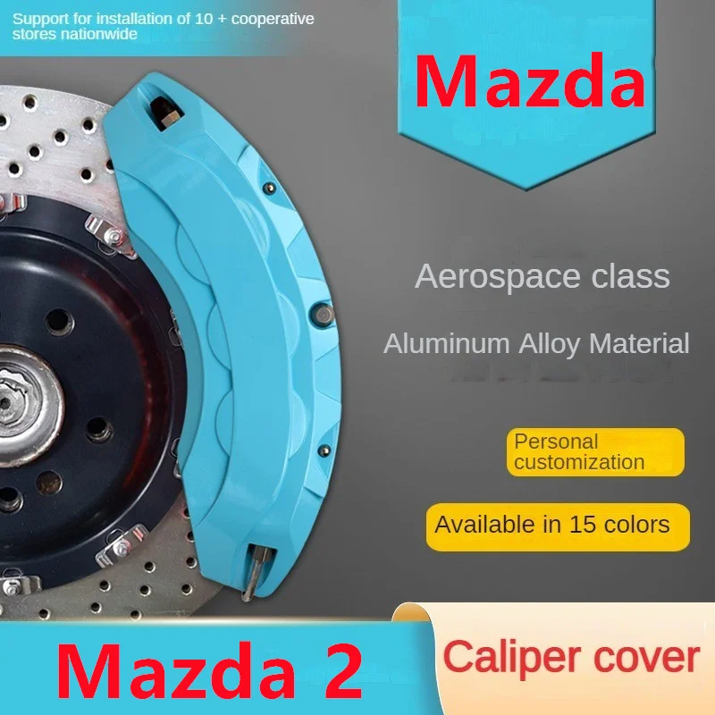

For Mazda 2 Aluminum Car Brake Caliper Cover Mazda2 1.3 2007 1.5 2008 2009 2011 2012