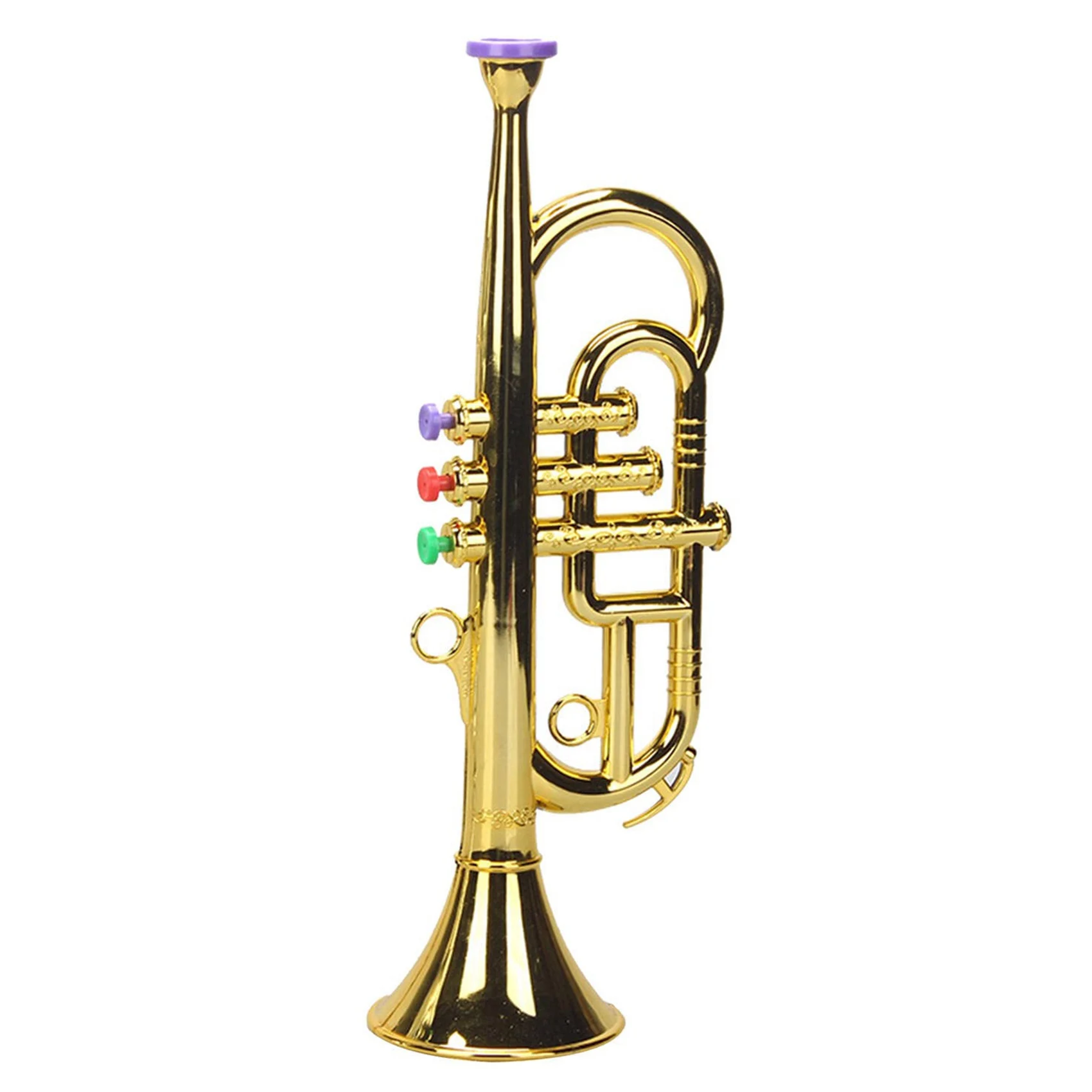 

Trumpet 3 Tones 3 Colored Keys Simulation Play Mini Musical Wind Instruments for Children Birthday Party Toy Gold