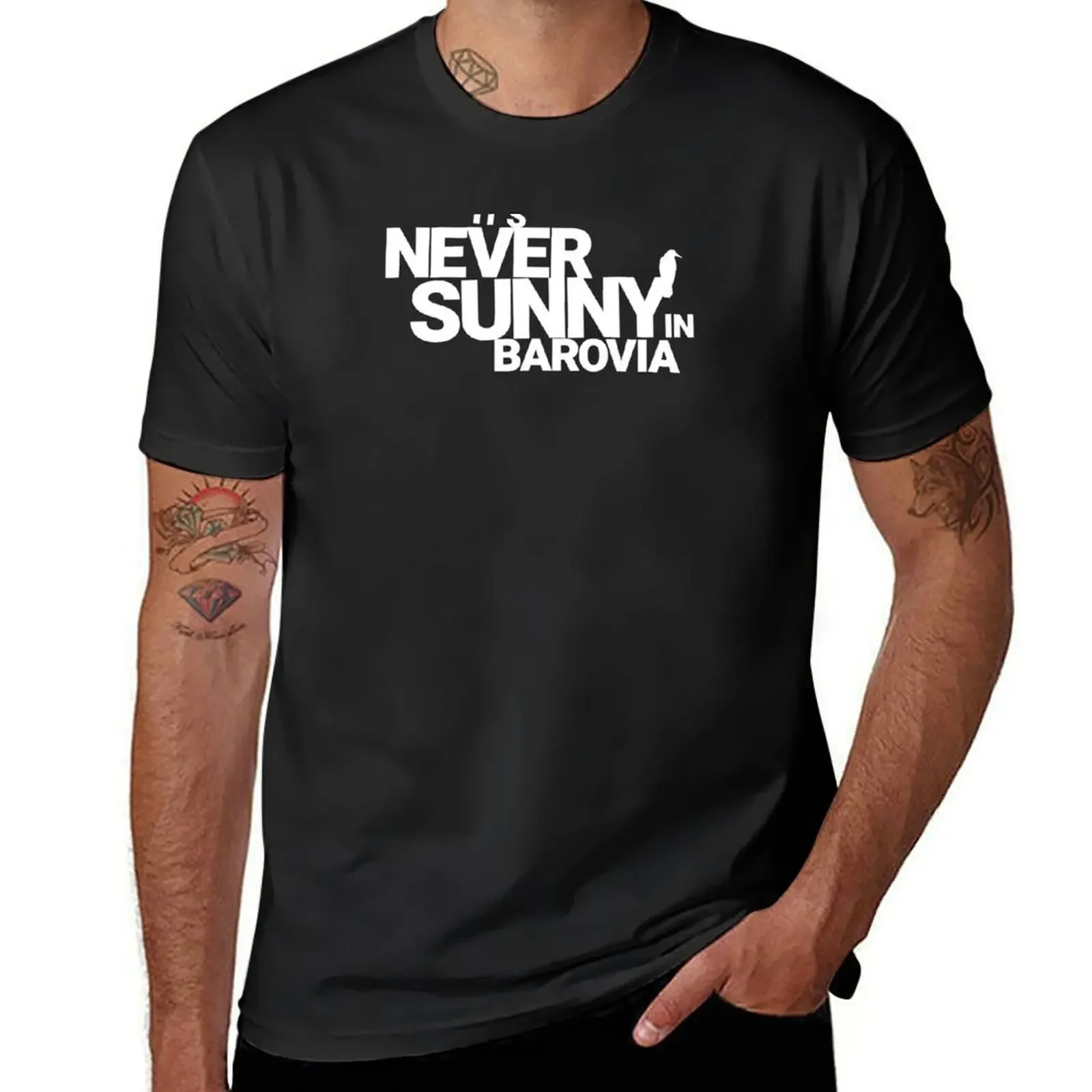 Мужская футболка с круглым вырезом It's Never Sunny in в бароvia White