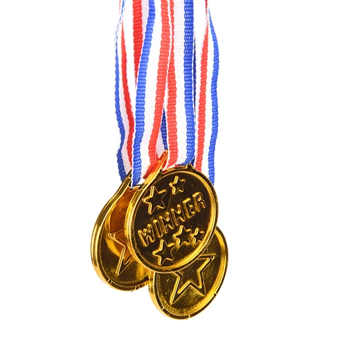 

1/12pcs Kids Game Sports Prize Awards Toys Plastic Children Gold Winners Medals Party Favor