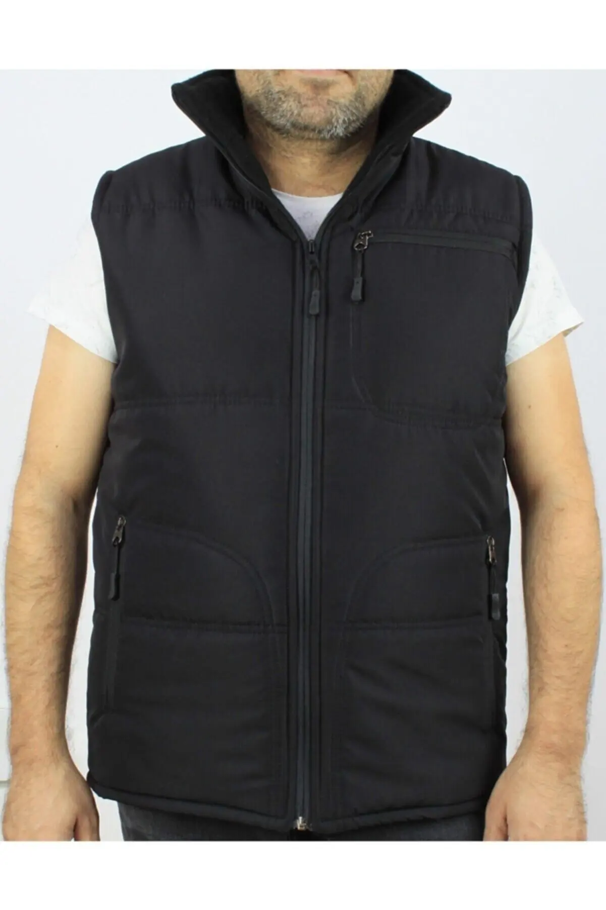 

Inflatable Vest Sleeveless Jacket Micro Fabric Fibers Jacket Coat Coat for Men 54685390