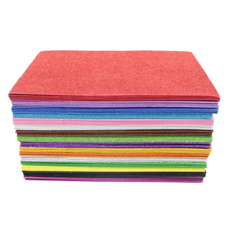 5 листов в упаковке, 2 мм толщиной 20*30 см с золотым порошком, блестящая яркая губчатая бумага, пенобумага, ручная работа без клея для детского сада