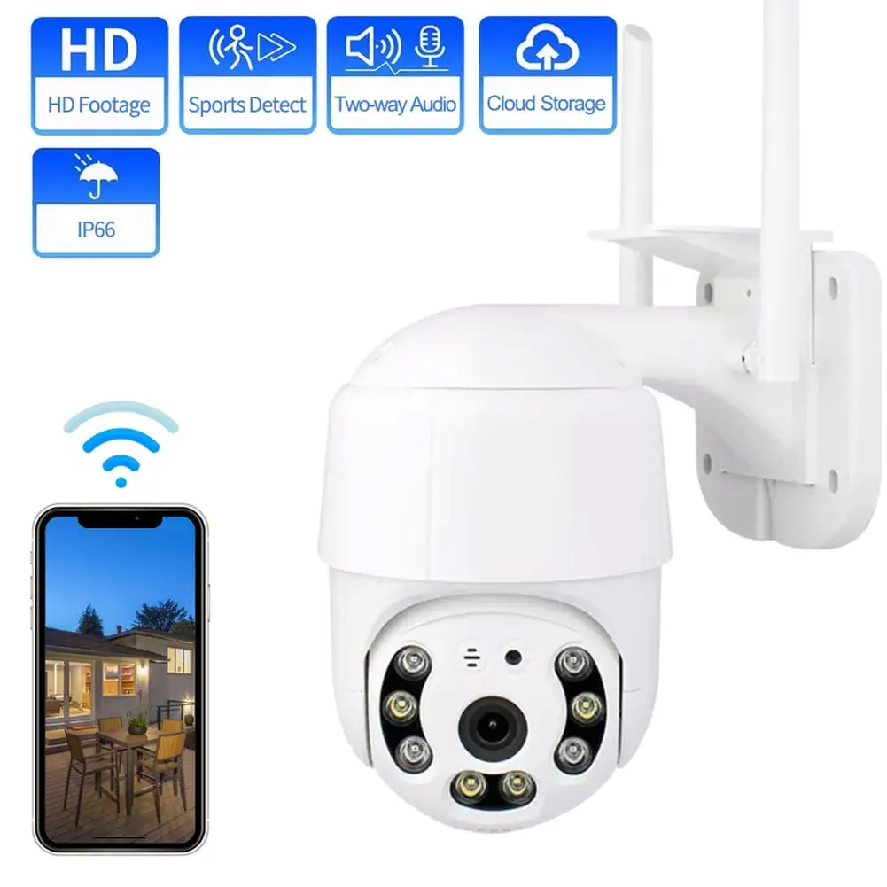 

A12 1080P HD Camera 360 Degree Dual Optical Rotating Camcorder Indoor Outdoor Security Surveillance Monitor