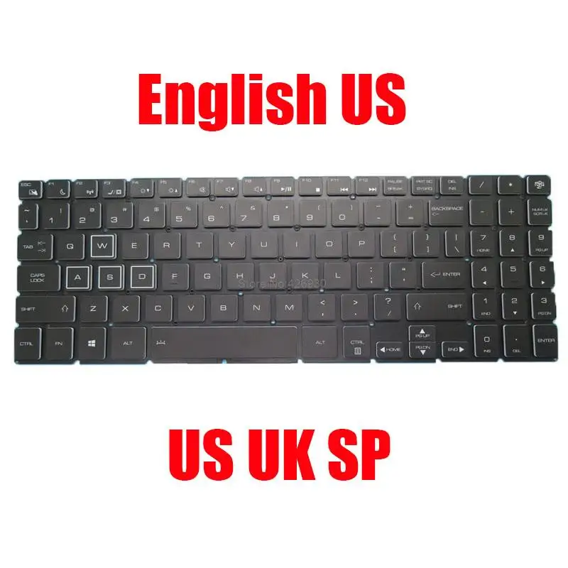 Backlit US SP UK Keyboard For Quanta NLC NLCA NLCB NLCG AENLCU01010 AENLCP00010 AENLCE00010 English Spanish United Kingdom New