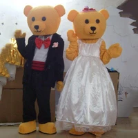 wedding mascot costume cosplay suit plush teddy bear fursuit bride and groom wedding banquet performance clothes
