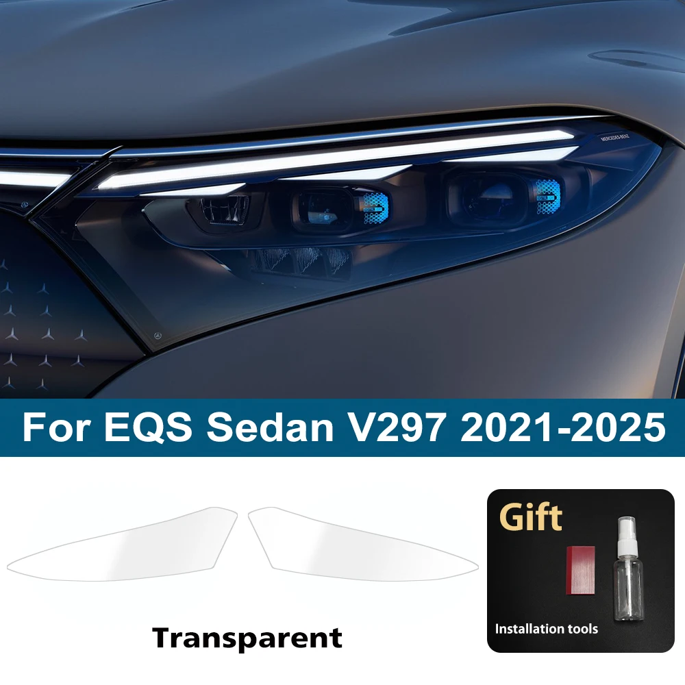 

Защитная Пленка Smoke Black Для Фар Mercedes-Benz EQS Sedan SUV V297 X296, ТПУ, PPF, Самовосстанавливающаяся, Антицарапийная