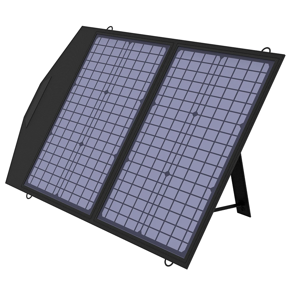 ALLPOWERS New 60W Solar Panel Type-C Dual 5V USB 18V DC Output Camping Boats Outdoor Foldable Solar Battery Charger