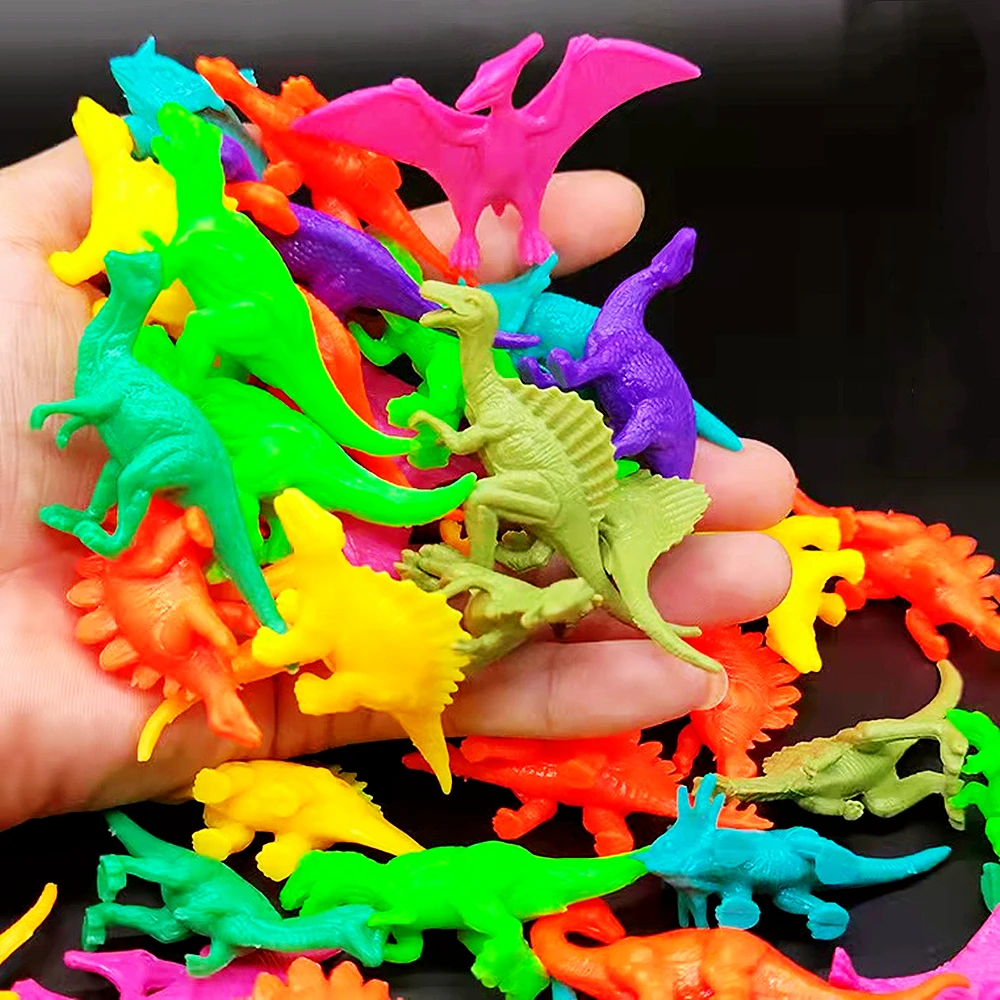 

Мини фигурки динозавров из пластика, 20/50/100 шт., разные цвета