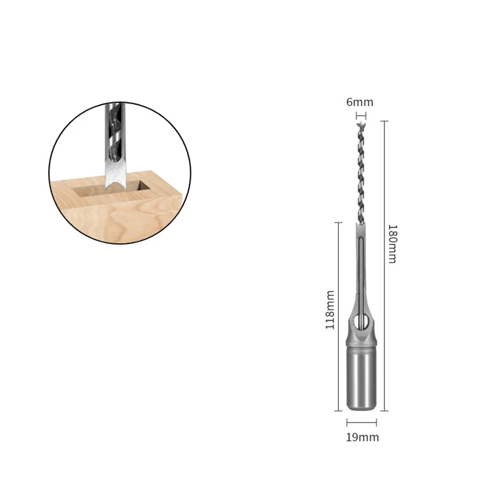 

6-19mm Square Hole Drill Bits Tenon Mortise Saw Mortising Chisel For Carpentry Fits Mortising Attachments With 3/4" Collars