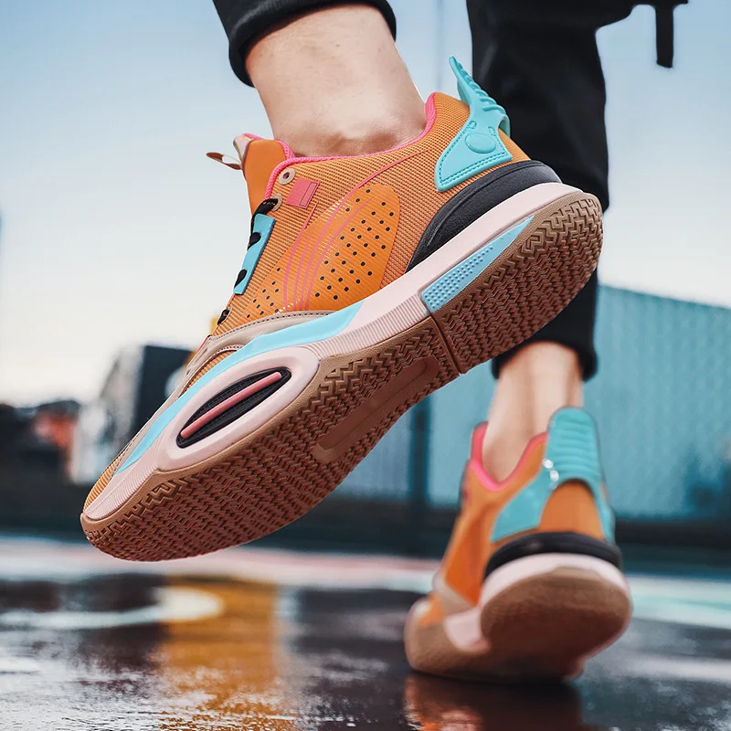 Unisex Basketball Shoes Men's and Women's Non-slip Wear-resistant Shock-absorbing Sport Shoes Student Gym Training Sneakers