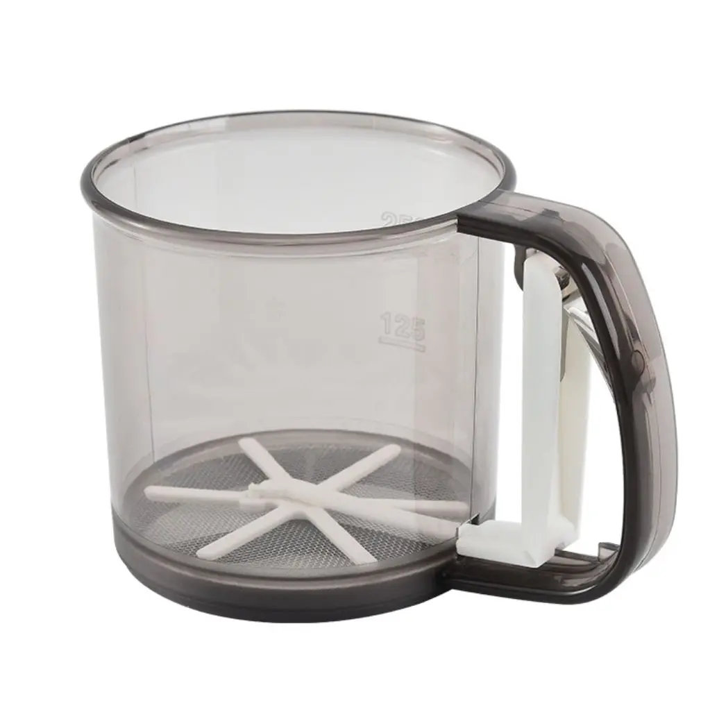 

Дуршлаг для торта, пластиковые кухонные принадлежности, мука, сито, чашка, просеивание, искусственный сетчатый дуршлаг для порошка