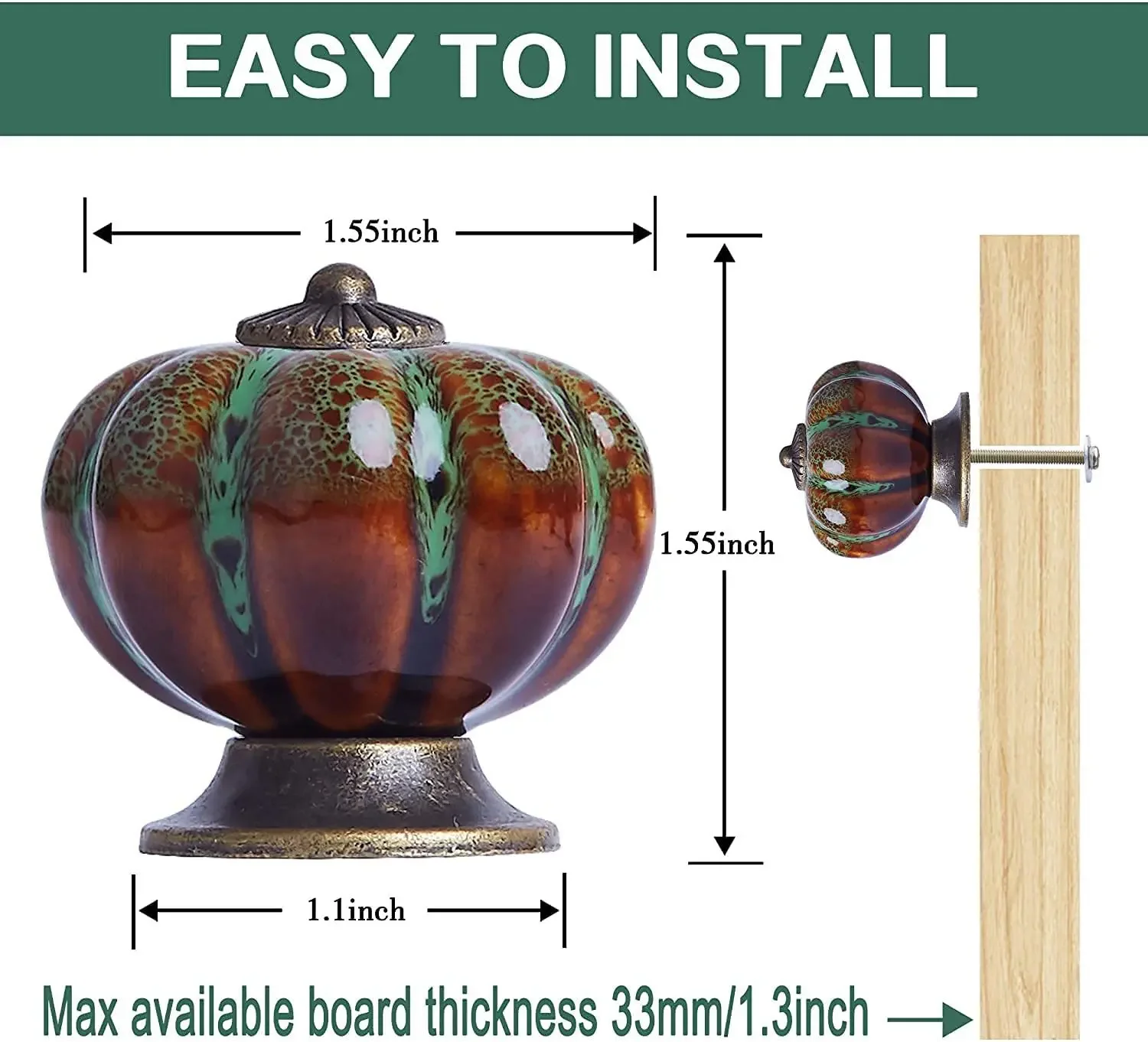 

Керамическая ручка-тыква MARUAT