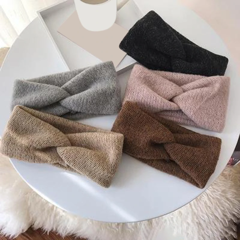 

Headband Women Girl Twisted Hair Band Kids Woolen Headwrap Mommy And Me Headbands Toddler Spring Turban Hair Accessories