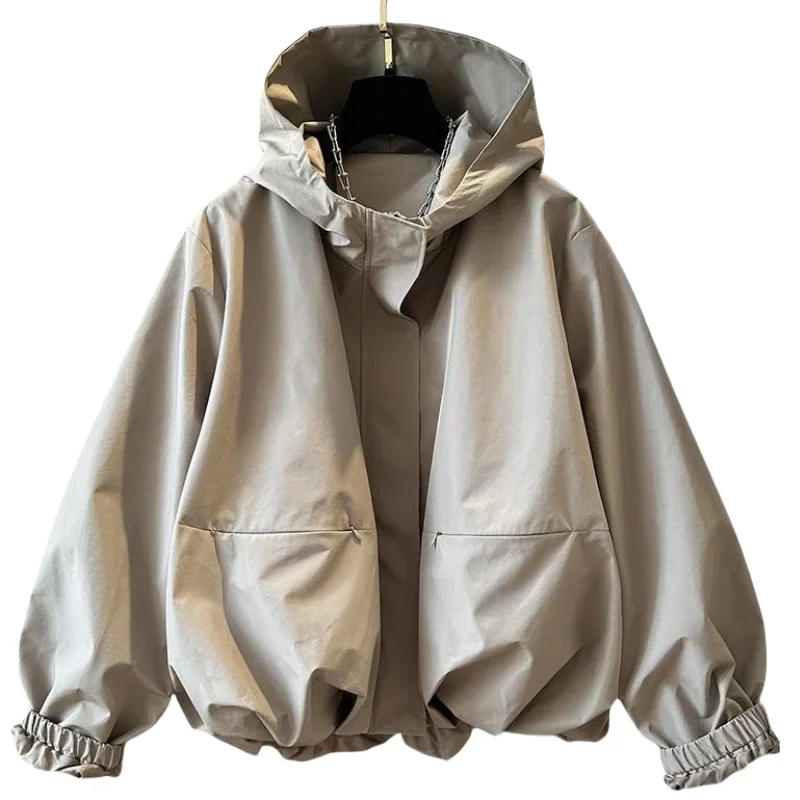 SuperAen модный корейский стиль уникальный повседневный плащ с капюшоном на