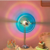 usb sunset rainbow projector lamp night light atmosphere table lamp projection for home room decoration photography bedside gift