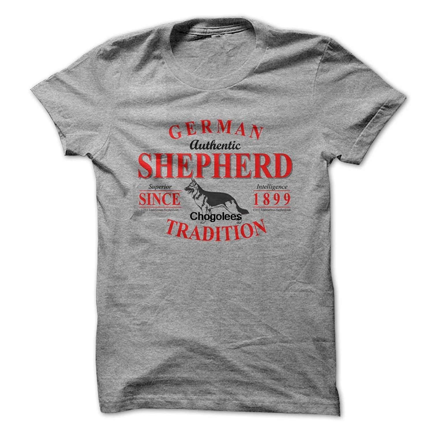 Мужская футболка с коротким рукавом и принтом немецкой овчарки |