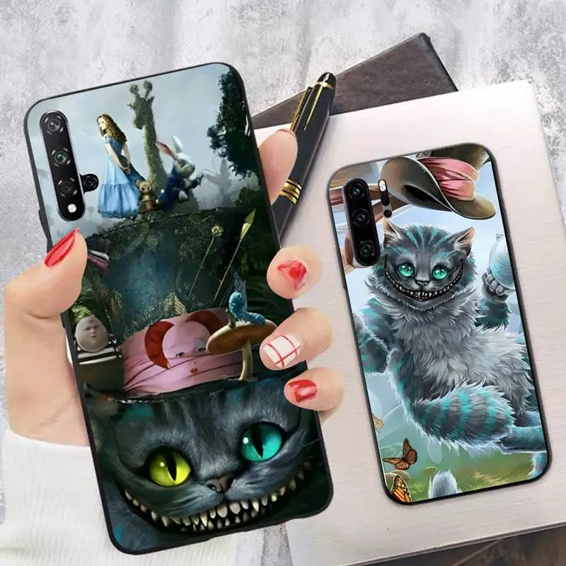 

Disney Alice in Wonderland Cheshire Cat Phone Case for Huawei P30 40 20 10 8 9 lite pro plus Psmart2019