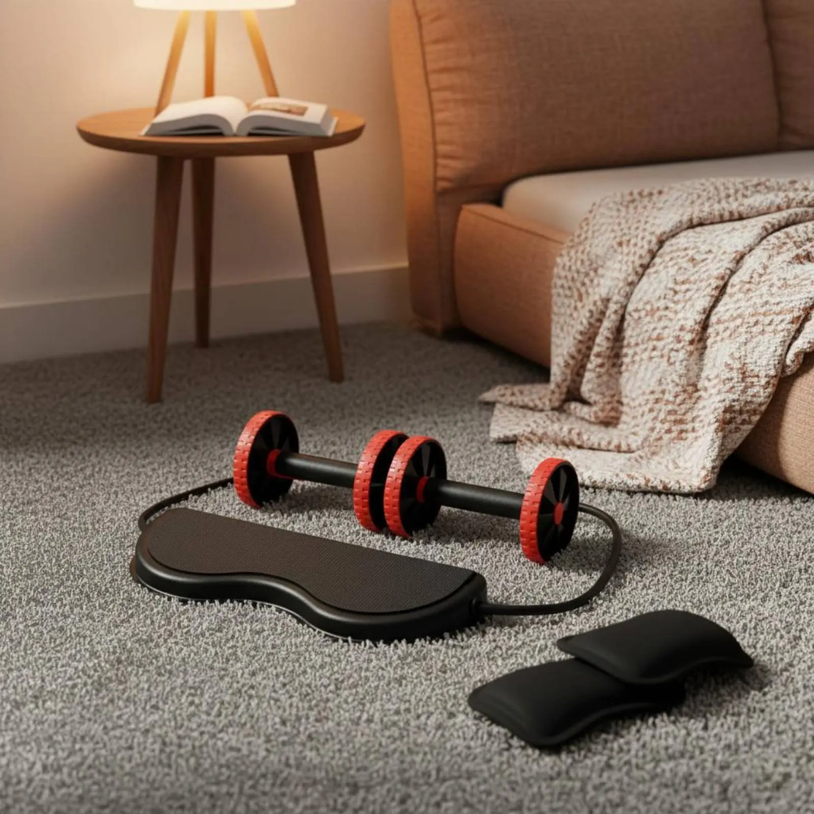 Фото Тренажер-ролик для пресса Ab Wheel Roller: бесшумный, с нескользящими эргономичными ручками, для домашних тренировок №1