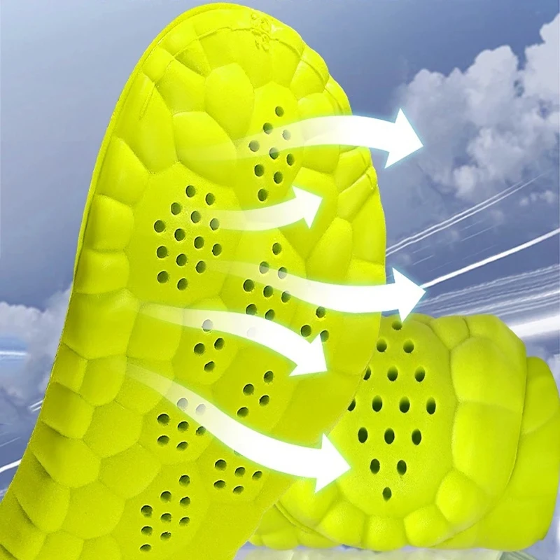 Latex Sports Insoles for Shoes PU Super Soft Running Insole for Feet Shock Absorption Shoe Sole Arch Support Orthopedic Inserts