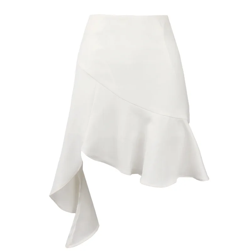 

Женская мини-юбка с оборками, весна-осень 2023