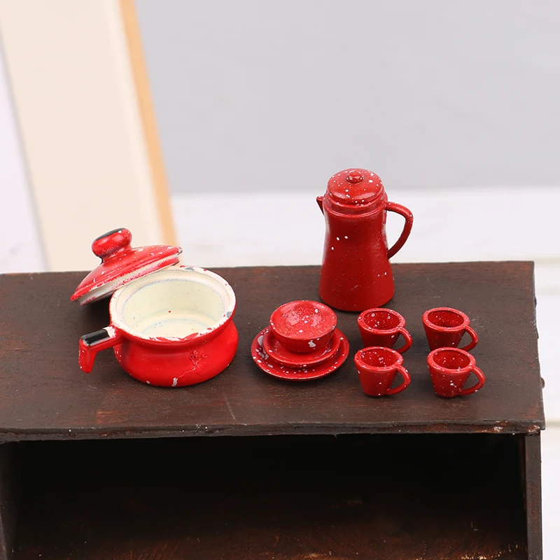 

1:12 Миниатюрная модель железной кухонной утвари для кукольного домика, модель «сделай сам», аксессуары для украшения дома