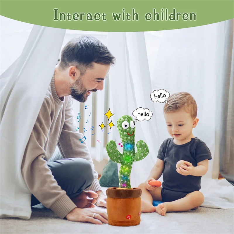 

Birthday Present Dancing Cactus Electron Plush Toy Soft Plush Doll Babies Cactus That Can Sing And Dance Voice Interactive Bled