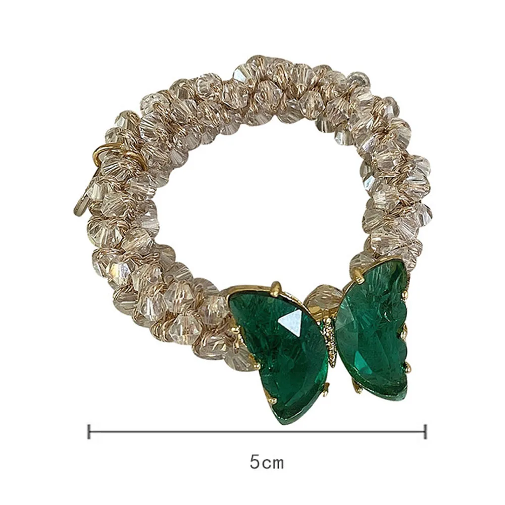 Стразы резинки для волос с бабочками аксессуары резинка женщин и девочек