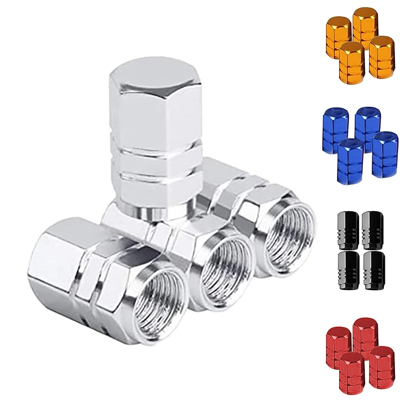 

Aluminum Alloy Car Valve Cap, Car Tire Valve, Valve Core Cap, Tire Valve 4Pcs