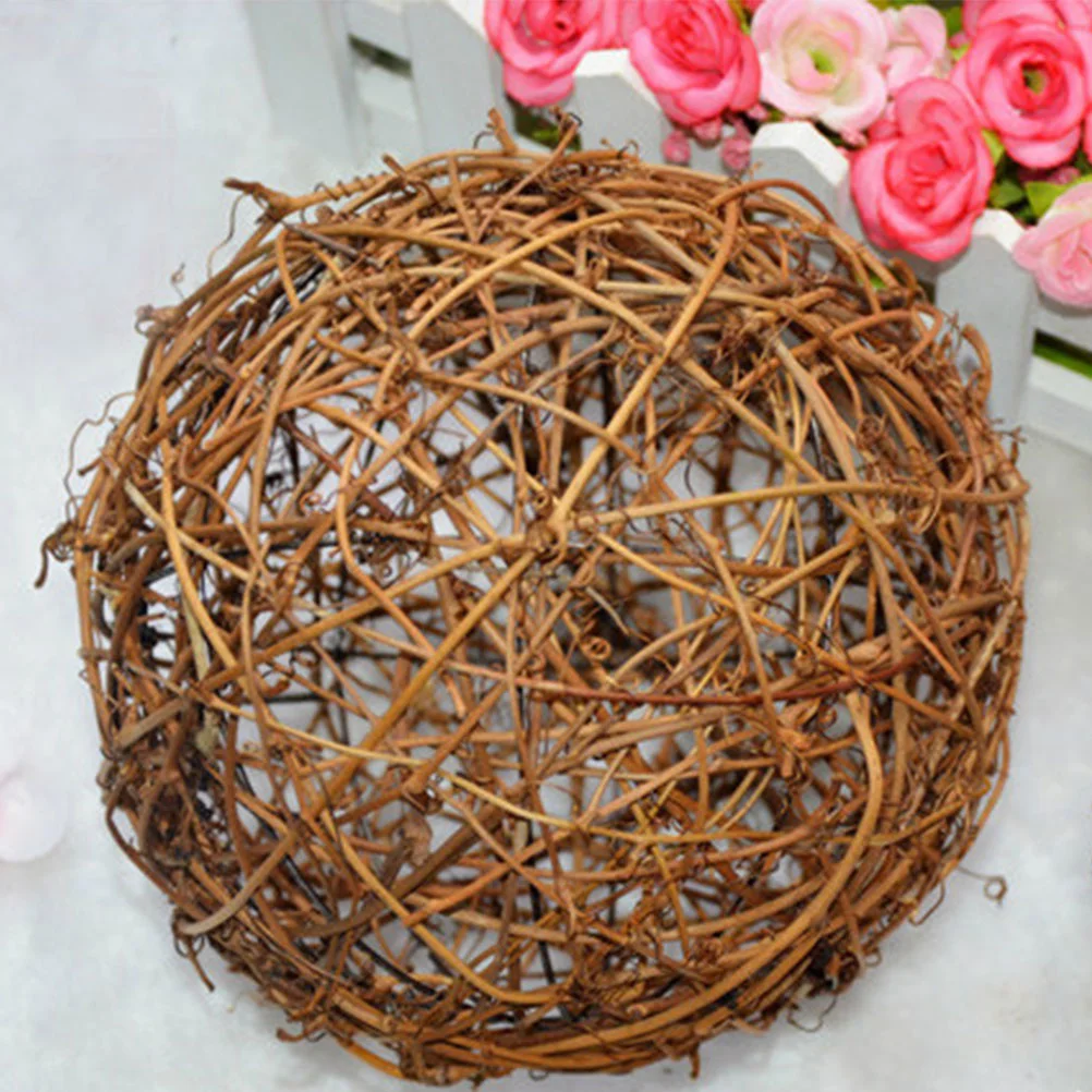 

10PCS Rattan Decorative Round Wicker for Bowls Vase Filler Coffee Table Wedding Party Decoration ( 6cm )