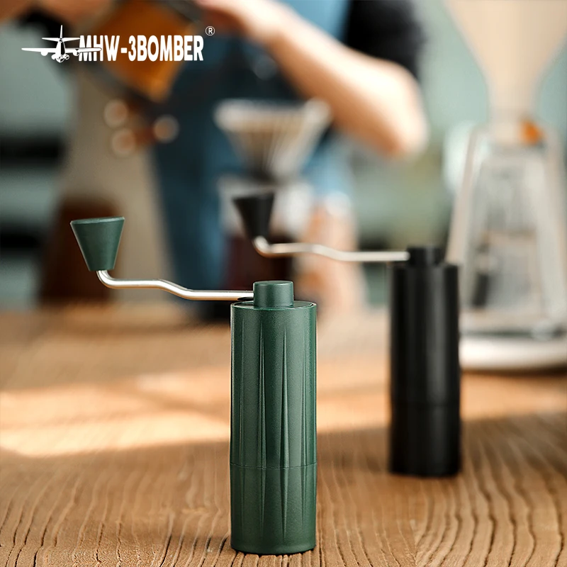 

Обновленная ручная кофемолка, портативная Высококачественная ручная кофемолка, мельница с двойным подшипником, регулируемая кофемолка