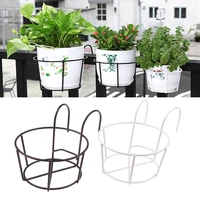 balcony wrought iron flower stand railing guardrail wall hanging iron frame green radish succulent potted flower stand