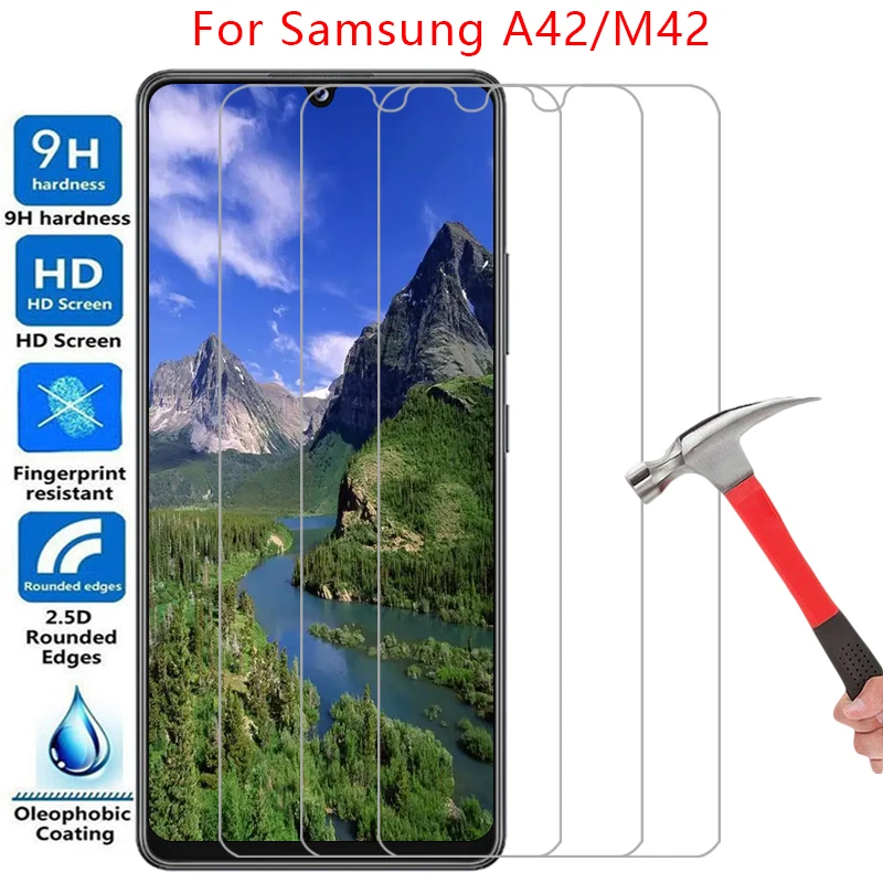 Фото Чехол для телефона Samsung Galaxy A42 M42 5G, защитное стекло, задняя крышка 360° для Samsung A42, Galaxy A42, M42, 42A, 5G, A425G №1