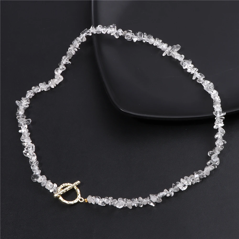 Ожерелье в богемном стиле с желтыми гравийными бусинами чокер бохо кварцевым