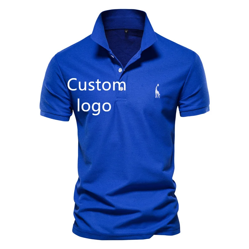 

Summer T-shirt mens Can Custom logo High Quality business Tops Top quality 100% cotton men's trend t-shirt hot sale polo shirt