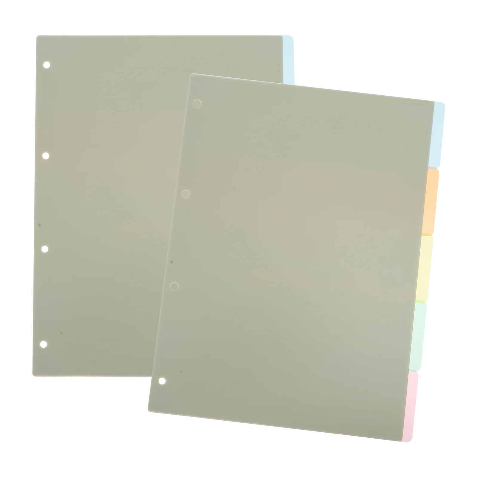 

10 Pcs Classification Divider Board Notebook Ring Binder Translucent Refill Index Page Paper Insertable Office Clips