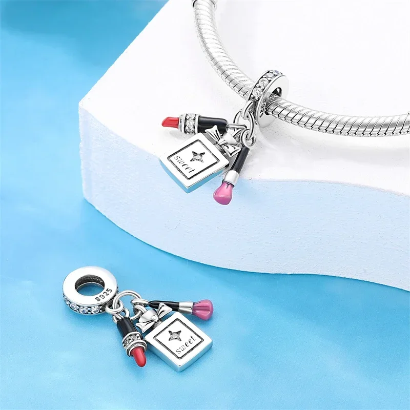 Бусины-шармы на высоком каблуке серебро 925 пробы