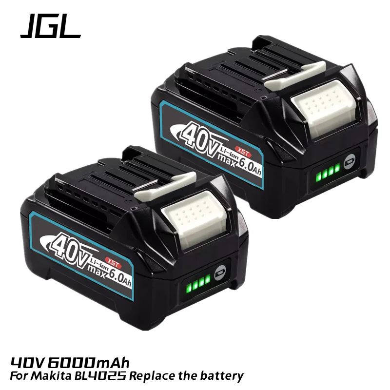 

【Upgrade to 6000mAh】40V 6000Ah Replacement Li-Ion Battery for BL4025 Makita XGT 40 BL4040 191B36-3 Battery Li-Ion Power Tools