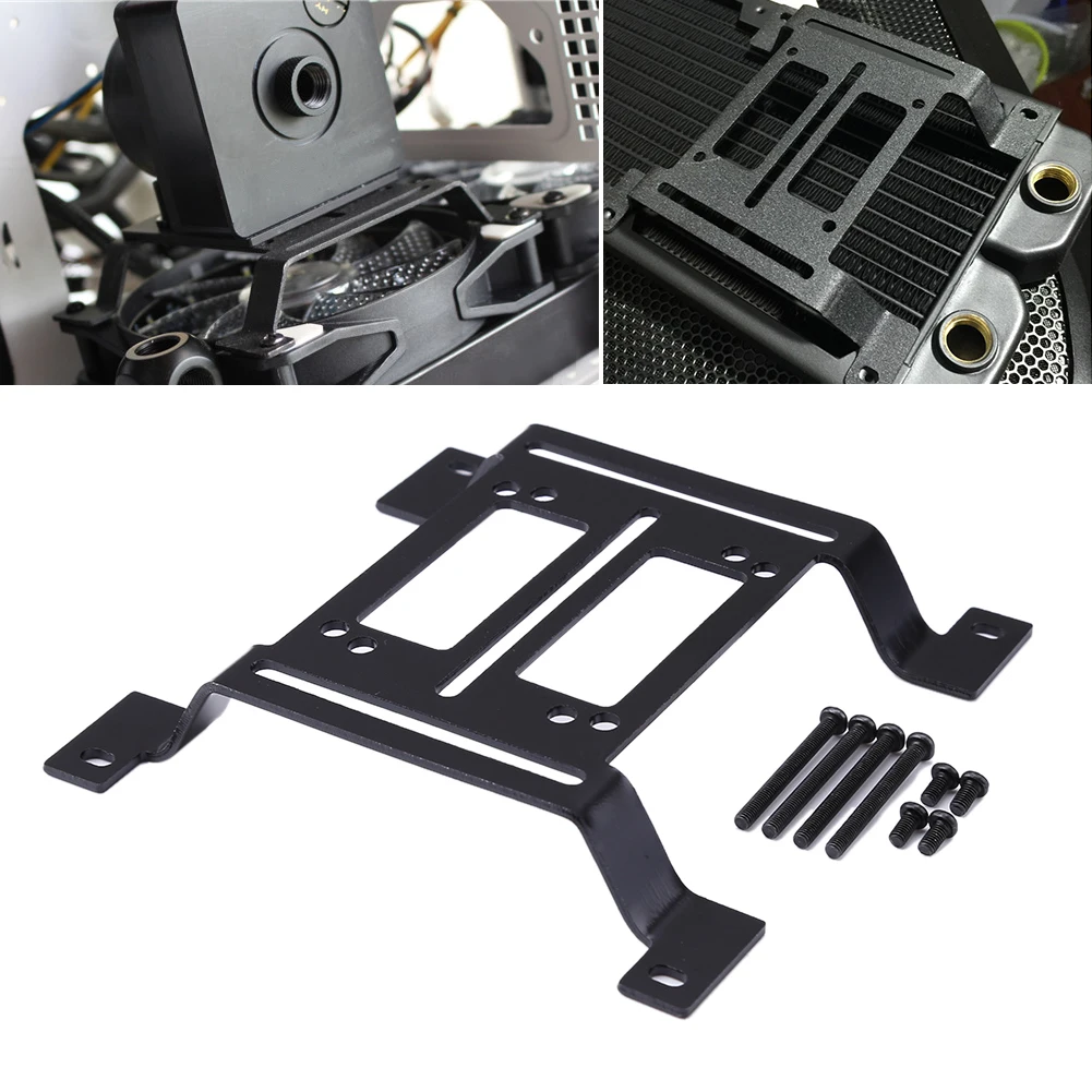 

Черный водяной Охлаждающий радиатор из легированной стали 12 см, держатель для водяного насоса, внешний монтаж 120 мм x 15 мм