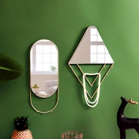 decorative wall mirrors macrame jeweler aesthetic mirrors decoration bedroom irregular makeup mirror spiegel home decor
