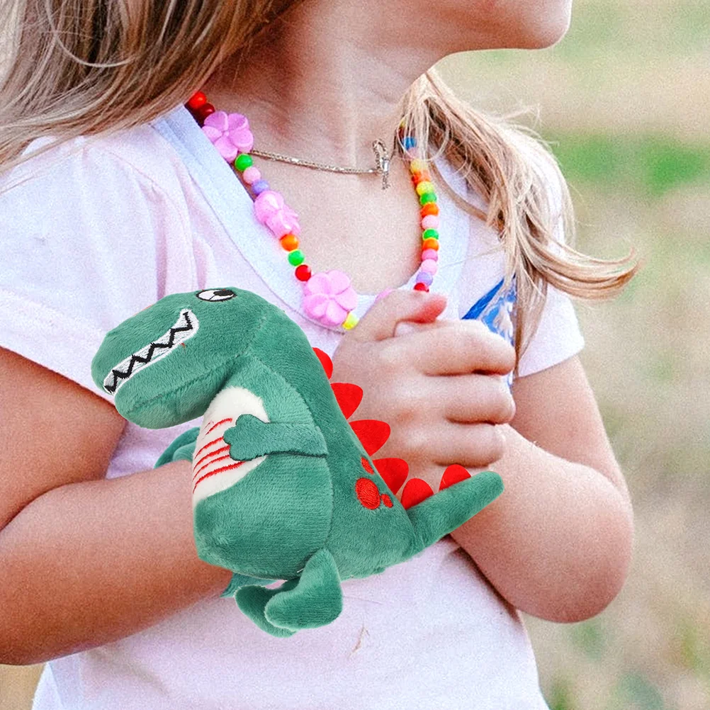 

2 Pcs Animal Slap Band Cute Wristband Gift Plush Stuffed Animals Child Dinosaur Bracelets