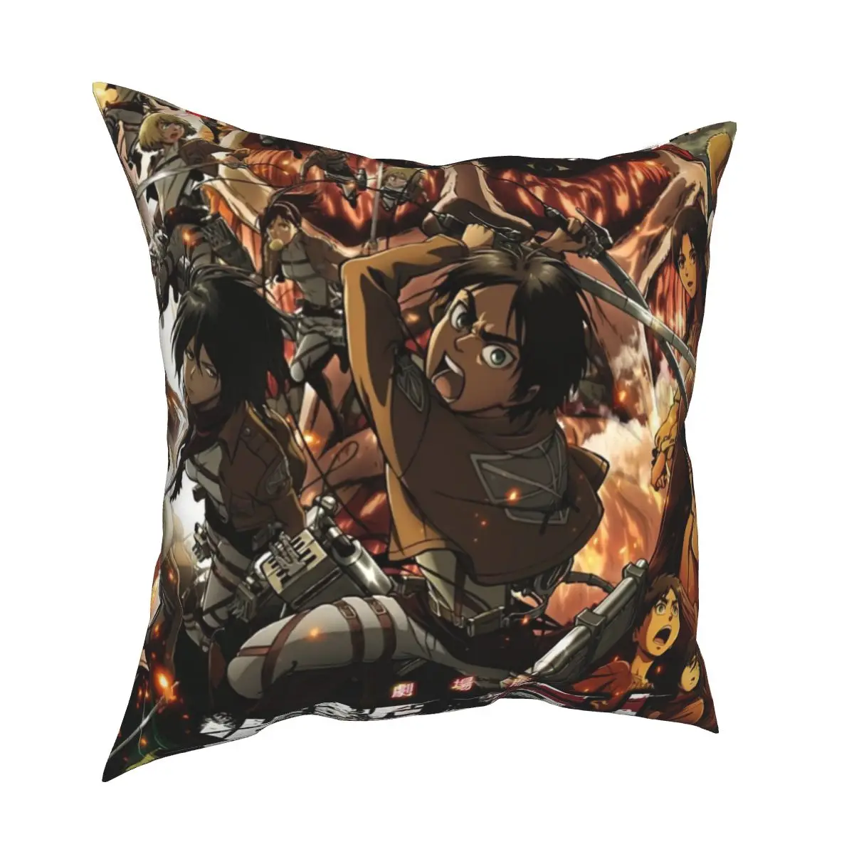 

Best Cover Attack On Titan Manga Polyester Cushion Cover Gift Anime Throw Pillow Case Cover for Seat Double-sided Printed