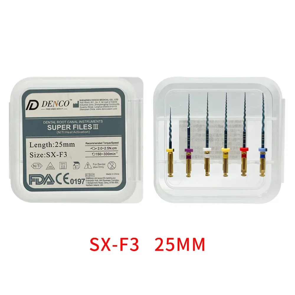 10 шт., DENCO Dental, роторный эндодонтический файл с корнем, супер файлы III SX-F3, эндодонтический инструмент N (art.: 3920cdb3cb67f) - 3920cdb3cb67f