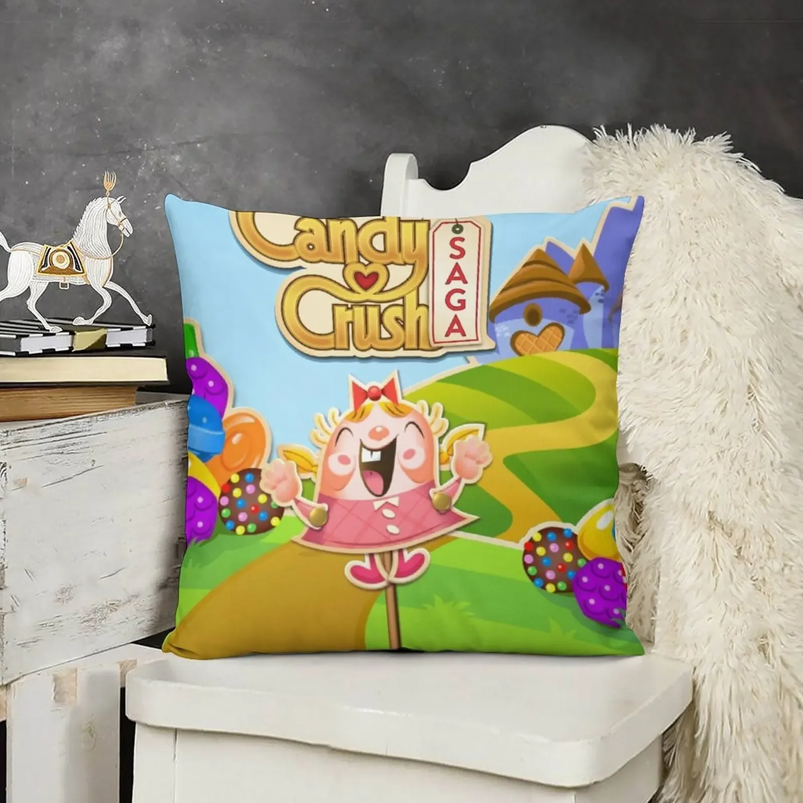 Tiffi Candy Crush Start Art Mashup декоративная подушка наволочки наволочка Рождественские