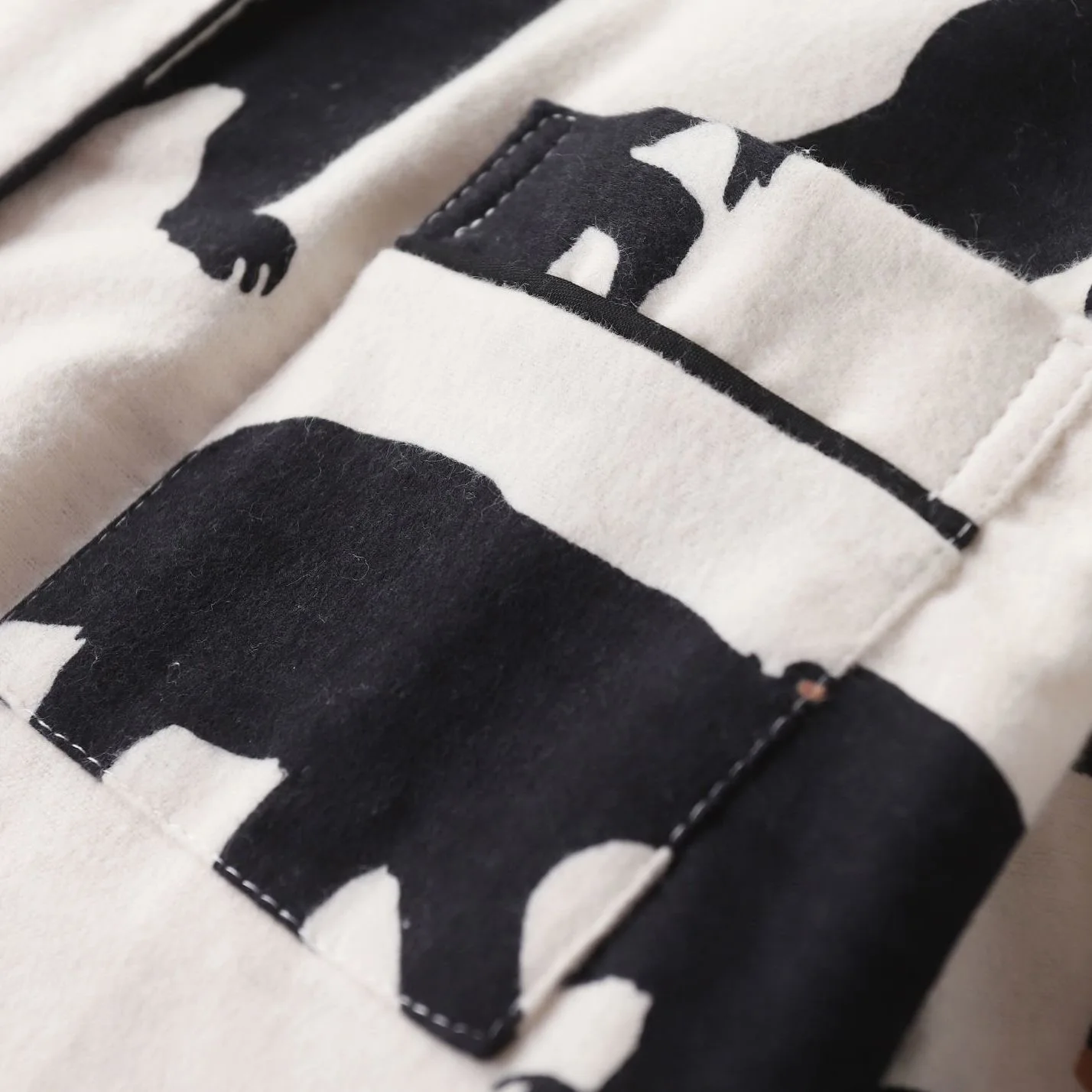 Cute White Bear 100% Brushed Cotton Women Pajamas Sets Spring Autumn Casual Fashion Animal Sleepwear Women Homewear Suits